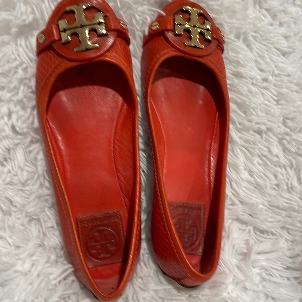Red/orange Tory Burch flats